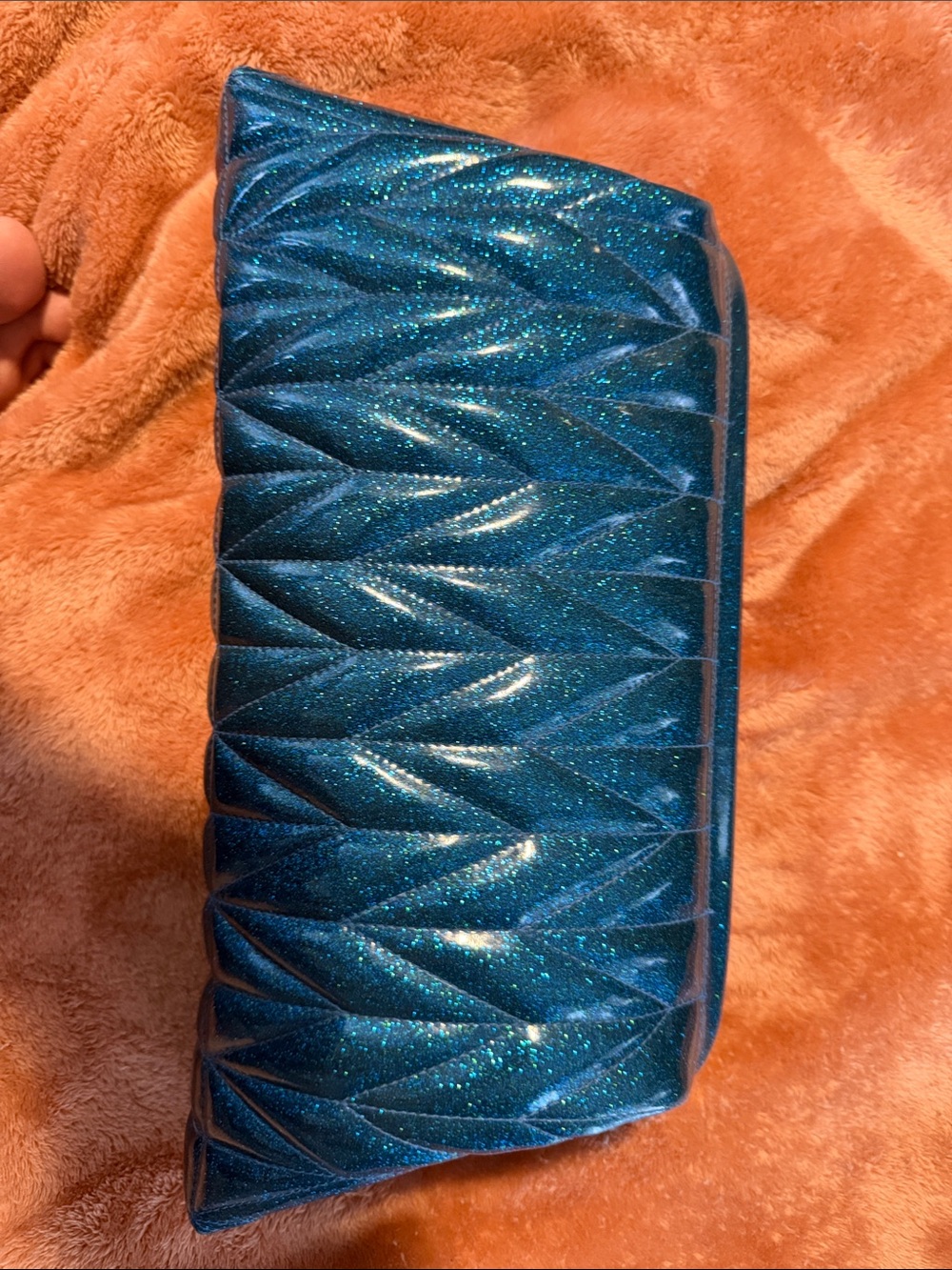 Trophy Queen Teal Clutch